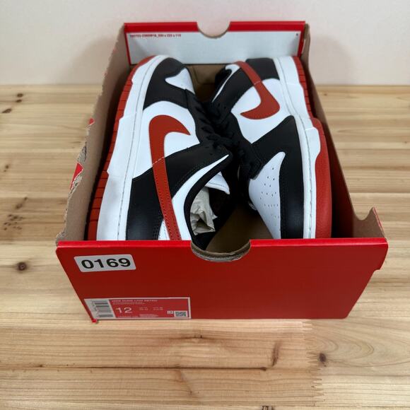 Nike Dunk Low Retro sneakers Dragon Red Black white DV0833-108 Mens 12 New main image 7
